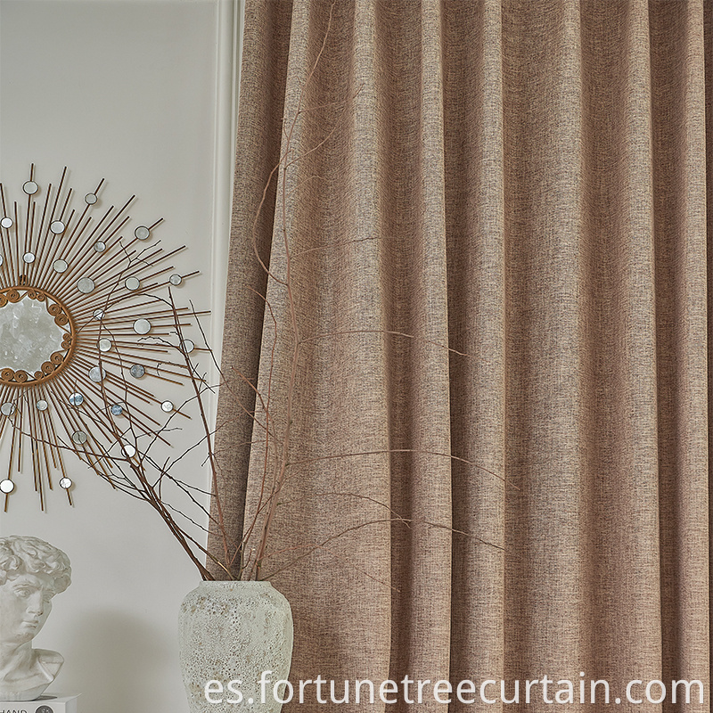 100% Blackout Polyester Linen Curtains